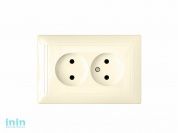 Розетка 2-ая (скрытая, б/з) бежевый, Стиль, BYLECTRICA (штепсельная двухместная скрытой установки Гарантийный срок:24 месяца)