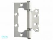 Петля 100 мм универсальная неврезная, белая STARFIX (неразъемная)