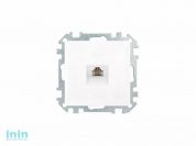Розетка 1-ая телефонная (скрытая) белая, Стиль, Bylectrica (Розетка телефонная четырехконтактная скрытой установки Гарантийный срок:24 месяца)
