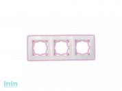 Рамка 3-местная белая, Уют, Bylectrica (трехместная с белой вставкой  Гарантийный срок:24 месяца)