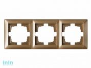 Рамка 3-местная бронза, Стиль, Bylectrica (Рамка трехместная бронза, Стиль Гарантийный срок:24 месяца)