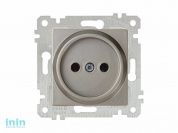 Розетка 1-ая (скрытая, без рамки, б/з) титан, RITA, MUTLUSAN (16 A, 250 V, IP 20)