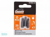 Насадка крестообразная PZ3 25мм  3шт GEPARD (GP3505-25) (бита Pozidrive позидрив сталь S2 магнитная)