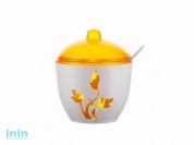 Сахарница "Viola", оранжевый, BEROSSI (Изделие из пластмассы. Размер 97 х 114 мм, 111 х 97 х 114 мм (с ложечкой))