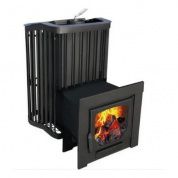 Печь Варвара ТЕРМА "Каменка" панорамная дверь удлиненная топка