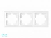 Рамка 3-местная белая, Стиль, Bylectrica (Рамка трехместная белая, Стиль Гарантийный срок:24 месяца)