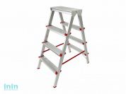 Лестница-стремянка алюм. двухсторонняя 88 см 4 ступ. 3,4кг PRO STARTUL (ST9941-04)