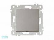 Выключатель 1-клав. двухполюсный (скрытый, без рамки, пруж. зажим) титан, RITA, MUTLUSAN (10 A, 250 V, IP 20)