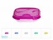 Контейнер пласт. прямоуг. 0.5 л, с крышкой, Frigo, DRINA (160х160х40 мм, цвета в ассортименте)