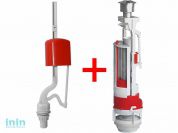 Арматура двойная хром кнопка, ниж.подводка, ИнкоЭр (И - СБ2- НпрНРФ-АА-М Р)