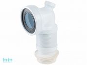 Удлинитель гибкий для унитаза армированный D40, под углом 90, NOVA