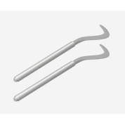 Комплект плоских кронштейнов с дюбелями 7,2x170 мм, серебристые