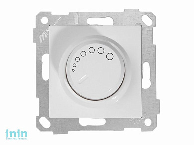 Выключатель поворотный (диммер) (скрытый, без рамки, винт. зажим, 600Вт) белый, RITA, MUTLUSAN (220VAC, 60 - 600VA,  50 Hz, IP20)