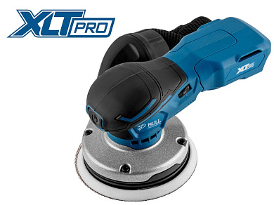 Аккум. эксцентриковая шлифмашина BULL CRS 1218 E в кор. XLTpro SOLO БЕСЩЁТ., 18 В, 125 мм (Регул. об., амплитуда колебаний: 2,5 мм)