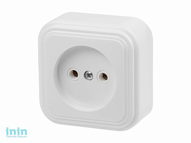 Розетка 1-ая (открытая, б/з) белая, Стандарт, Юпитер (RA16-131-Б) (ЮПИТЕР)