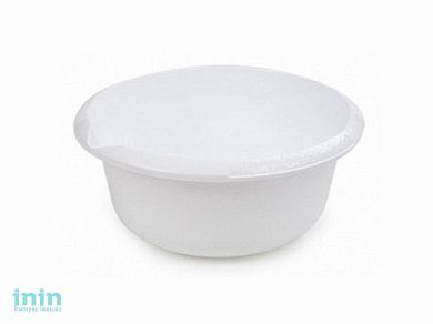 Миска 2,5 л , снежно-белый, BEROSSI (Изделие из пластмассы. Литраж 2.5 литра)