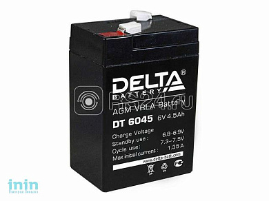 Аккумулятор к фонарю Delta DT 6045 6В 4.5 А.Ч. (к фонарю ФОС 3-5/6)