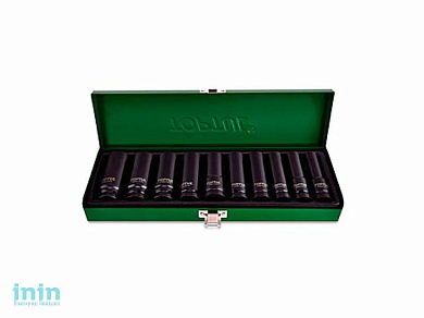 Набор головок ударн.  1/2" глубокие 10 пр. метал. кейс TOPTUL (GEAD1002)