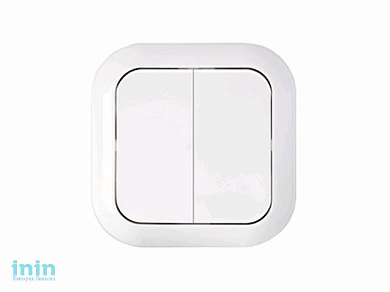 Выключатель 2 клав. (cкрытый, 6А) белый, Гармония, BYLECTRICA (Выключатель двухклавишный скрытой установки Гарантийный срок:24 месяца)