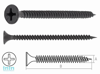 Саморез 4.2х70 мм для монтажа ГКЛ к металлу, фосфат (5 кг.) STARFIX