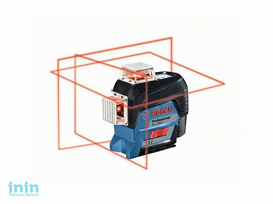 Нивелир лазерный линейный BOSCH GLL 3-80 C в кор. (проекция: 3 плоскости 360°, до 120 м, +/- 0.20 мм/м, резьба 1/4, 5/8")