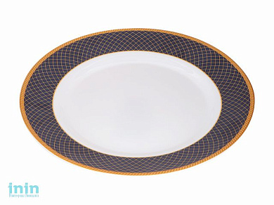 Тарелка десертная стеклокерамическая, 200 мм, круглая, REGENT BLUE (Регент блю), DIVA LA OPALA (Sovrana Collection)