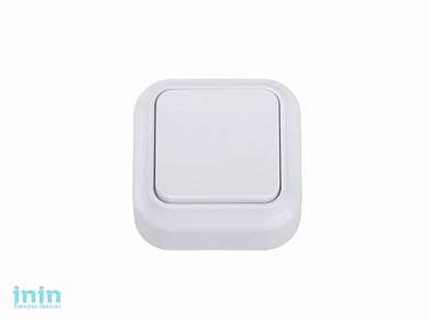 Выключатель 1 клав. (открытый, до 10А) белый, Вариант, Bylectrica (Выключатель одноклавишный для открытой установки Гарантийный срок:24 месяца)