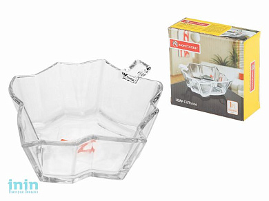 Салатник стеклянный, 140 мм, Лиф Кат (Leaf Cut), NORITAZEH