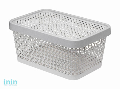 Ящик для хранения с крышкой ПИРУЛА 125х267х183 (смоки) (IDEA)