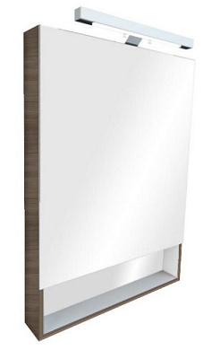 Зеркальный шкаф со светильником ROCA Gap тиковое дерево 70 (ZRU9302845)