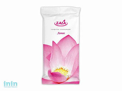 Салфетки влажные гигиенические освежающие с ароматом Лотос и имбирь, 10 шт., ZALA FRESH