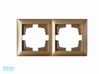 Рамка 2-местная бронза, Стиль, Bylectrica (Рамка двухместная бронза, Стиль Гарантийный срок:24 месяца)