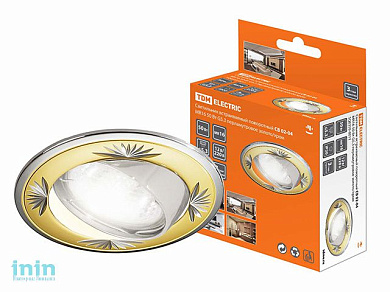 Светильник встраиваемый поворотный СВ 02-04 MR16 50Вт G5.3 перламутровое золото/хром TDM