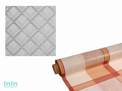 Клеенка столовая, ткань с ПВХ покрытием,  коллекция "Шелк",  с тиснением, 1 рулон/ 20 м.пог. (1 рулон/ 20 м.пог.Плотность330 (+/- 80) г/ кв.м) (КОЛОРИ