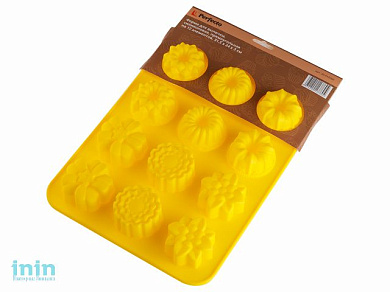 Форма для выпечки, силиконовая, прямоугольная на 12 элементов, 31.5 х 24 х 3 см, PERFECTO LINEA (Супер цена!   для выпечки печенья)