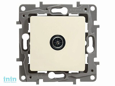 Розетка 1-ая телевизионная звезда 2дБ, 0-2400MHz (скрытая) слоновая кость, Etika, Legrand (ETIKA - РОЗЕТКА TV ЗВЕЗДА 2ДБ, 0-2400MHZ (СЛ.КОСТЬ))