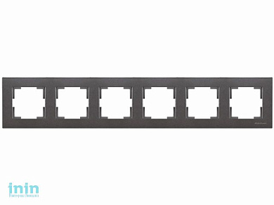 Рамка 6-ая горизонтальная дымчатая, RITA, MUTLUSAN