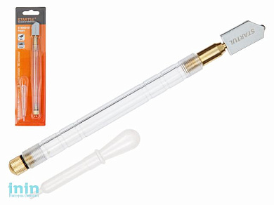 Стеклорез 1-роликовый STARTUL PROFI (ST4960-01) (с пластмассовой ручкой, масляный)