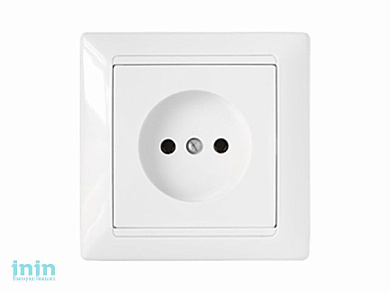 Розетка 1-ая (скрытая, б/з) белая, Стиль, Bylectrica (Розетка штепсельная скрытой установки Гарантийный срок:24 месяца)