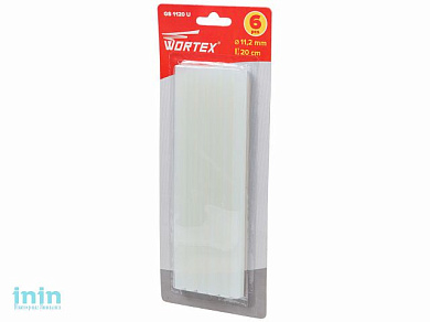 Клеевые стержни WORTEX (универс., 11.2х200 мм, 6 шт в блистере) (PVC универсальный, 11,2х200 мм, 6 шт)