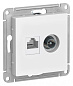 Розетка TV + компьютерная RJ45 Schneider Atlas Design, ATN000189