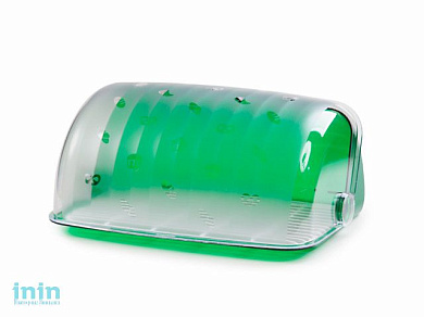 Хлебница Santi (Санти), зеленый полупрозрачный, BEROSSI (Изделие из пластмассы. Размер 273 х 345 х 164 мм)