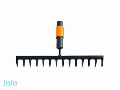 Грабли мет. для грунта 14 зубьев FISKARS QuikFit (135511) (14 зубьев из закаленной боросодержащей стали  черенки QuikFit: 1000666, 1000664, 1000661)