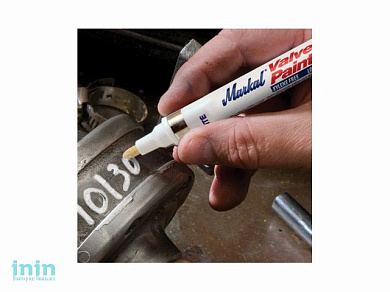 Маркер промышл. перманентный на основе жидк. краски MARKAL VALVE ACTION ЖЕЛТЫЙ (Толщина линии 3 мм. Цвет желтый)