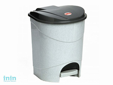 Контейнер для мусора с педалью 11л (мраморный) (IDEA)