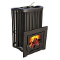 Печь Варвара ТЕРМА "Каменка" панорамная дверь укороченная топка