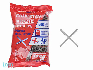 Крестики д/кафеля 1,5мм 500шт Tayg