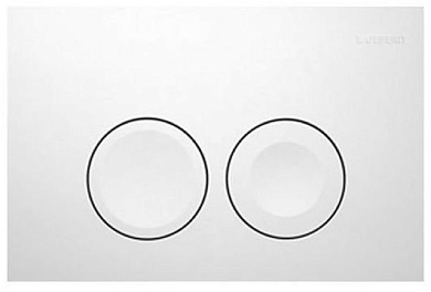 Смывная клавиша Delta25, пластик, для двойного смыва, белый глянец