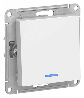 Выключатель 1-клавишный с подсветкой Schneider Atlas Design, ATN000113