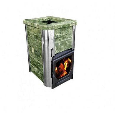 Печь Варвара Сказка (облицовка Змеевик) укороченная топка